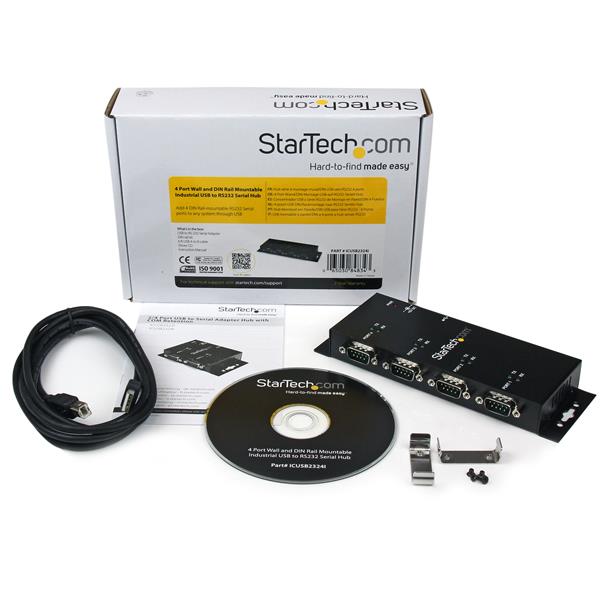 USB Serial Hub - 4Port USB to DB9 RS232 Serial Adapter Hub