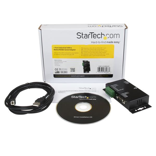 1 Port Metal Industrial USB to RS422/RS485 Serial Adapter w/ Isolation