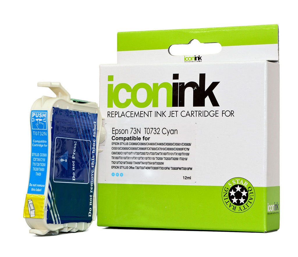 Icon Compatible Epson 73N Cyan Ink Cartridge