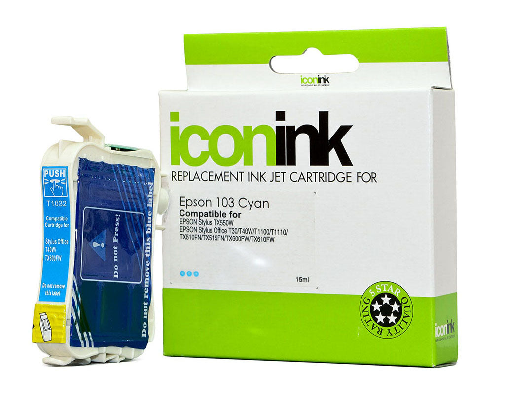 Icon Compatible Epson 103 Cyan Ink Cartridge