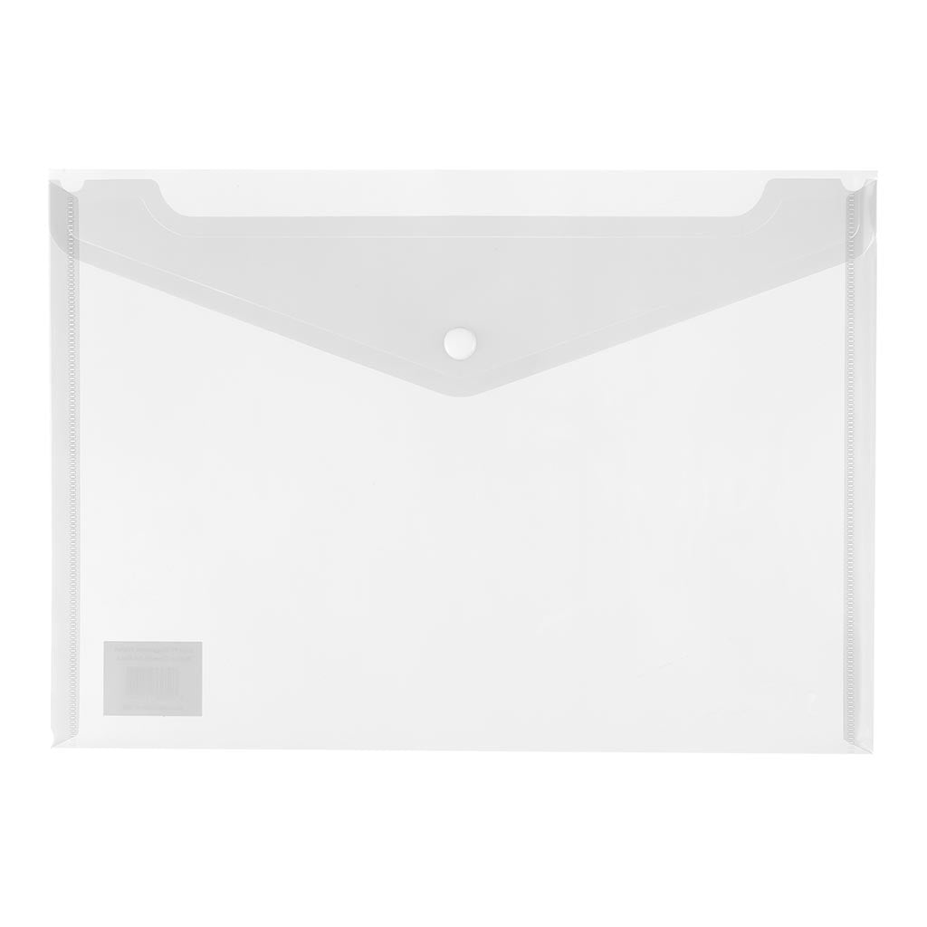 Icon PP Document Wallet A4 Button Closure Clear