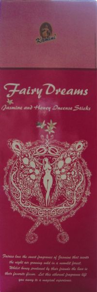 Pack of Kamini Fairy Dreams incense sticks (8g) featuring a floral and earthy blend for relaxation and mindfulness.