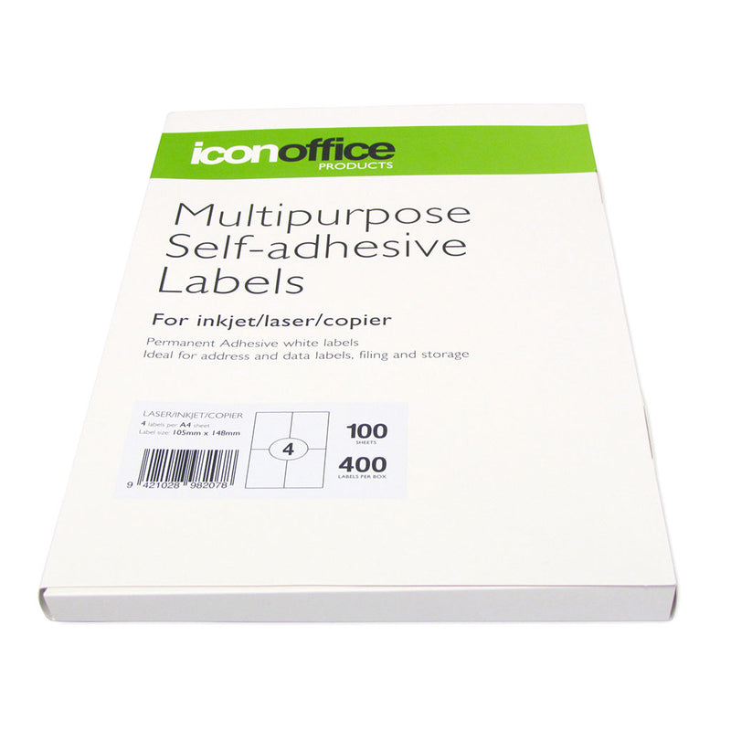 Icon A4 Adhesive Label 4 labels per page (105 x 148 mm)