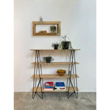 Evie Single Wall Shelf in solid wood, versatile 40x15x76cm design for displaying decor, books, or plants, adaptable for portrait or landscape.