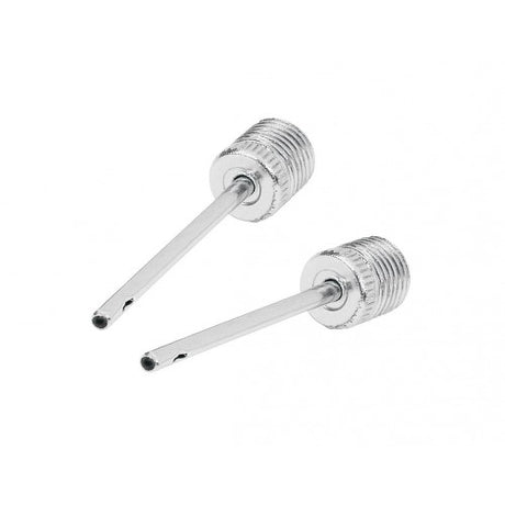 Stainless steel sports ball inflation needles (2 pack) for effortless inflation of soccer, basketballs, and footballs.