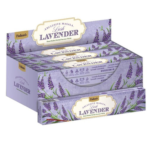 Incense - Tulasi Lush Lavender 15gm (Set of 12)