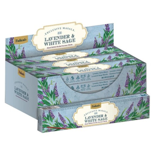 Incense - Tulasi Lavender & White Sage 15gm (Set of 12)
