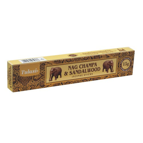 Incense - Tulasi Nag Champa & Sandalwood 15gm (Set of 12)
