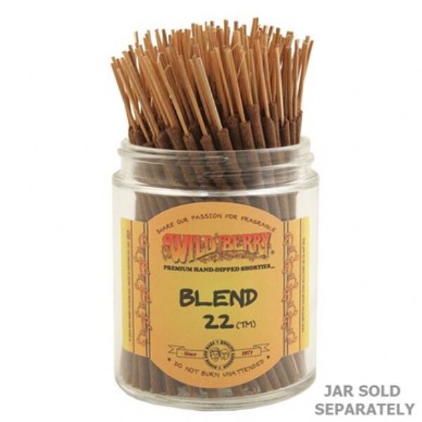 Wild Berry Blend 22 Shorties Incense bundle of 100, perfect for meditation and creating a calming, fragrant atmosphere.