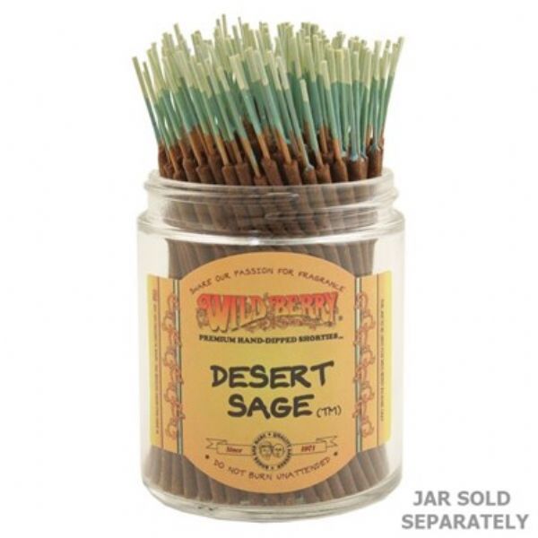 Wild Berry Desert Sage Shorties Incense bundle of 100 sticks, perfect for meditation, relaxation, and boosting mood.