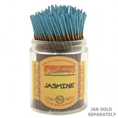 Bundle of 100 Wild Berry Jasmine incense sticks, offering a soothing, fragrant escape to a serene garden ambiance.