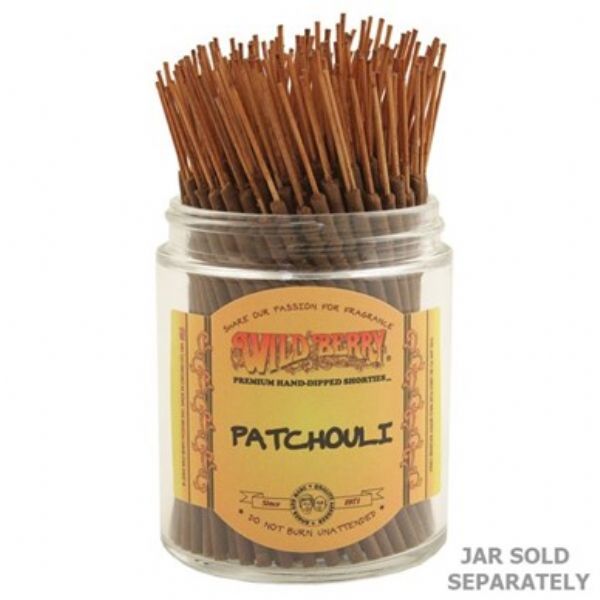 Bundle of 100 Wild Berry Patchouli incense sticks, featuring a blend of earthy patchouli and sweet berry aromas for relaxation.