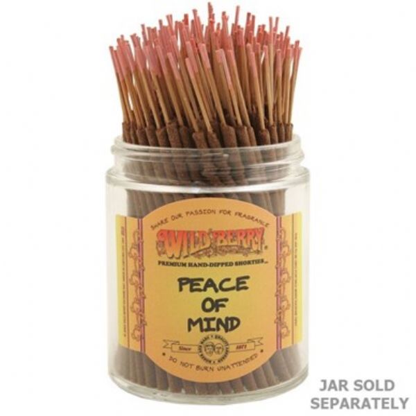 Bundle of 100 Wild Berry Peace of Mind Incense sticks, promoting relaxation and tranquility with soothing natural aromas.