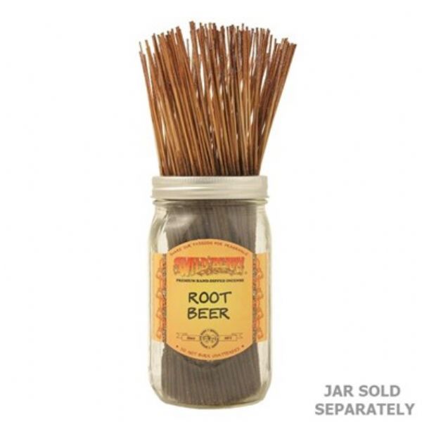 Wild Berry Root Beer incense sticks bundle, 11 inches long, delivering a nostalgic aroma of root beer and wild berries for relaxation.