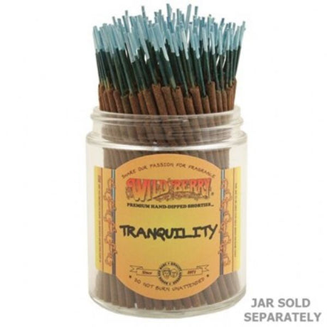 Bundle of 100 Wild Berry Tranquility Shorties Incense sticks, offering calming aromas for relaxation, meditation, and peace.