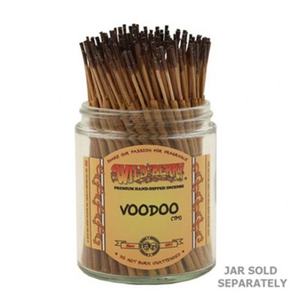 Bundle of 100 Wild Berry Voodoo Shorties Incense sticks, offering soothing aromas for relaxation and mindfulness practices.