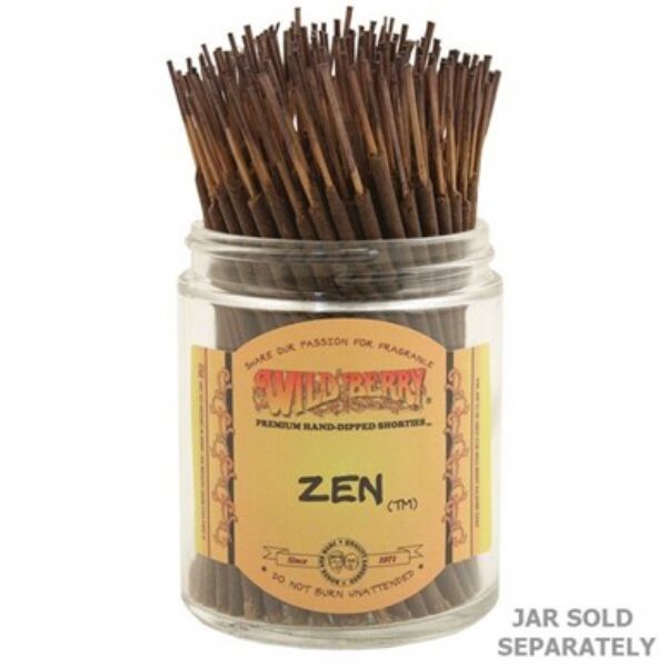 Wild Berry Zen Shorties Incense bundle of 100 sticks for meditation, relaxation, and enhancing home ambiance with calming aroma.