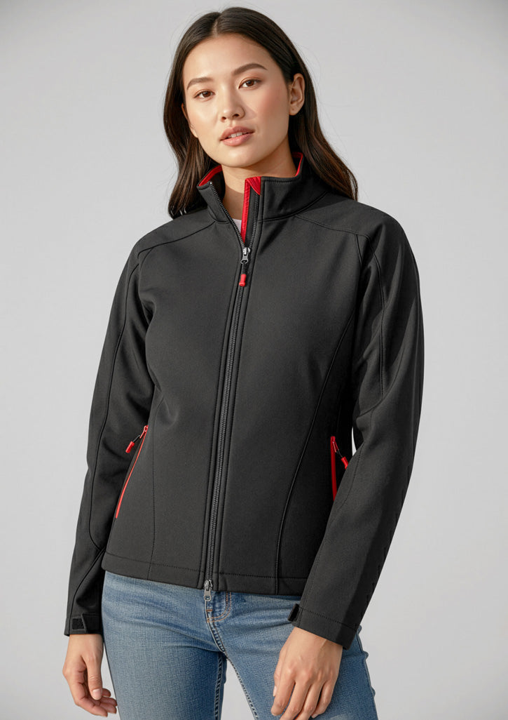 Geneva Womens Jacket - Black/Red