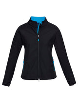 Geneva Womens Jacket - Black/Cyan