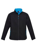 Geneva Mens Jacket - Black/Cyan