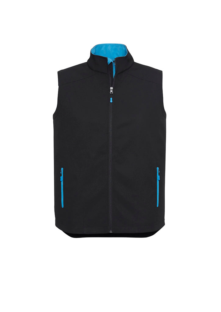 Geneva Mens Vest - Black/Cyan