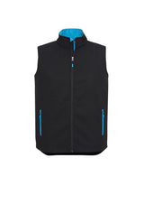 Geneva Mens Vest - Black/Cyan