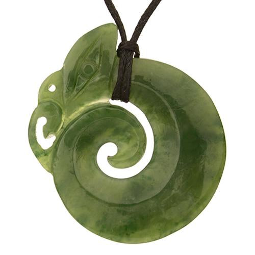 Jade Manaia Koru Pendant