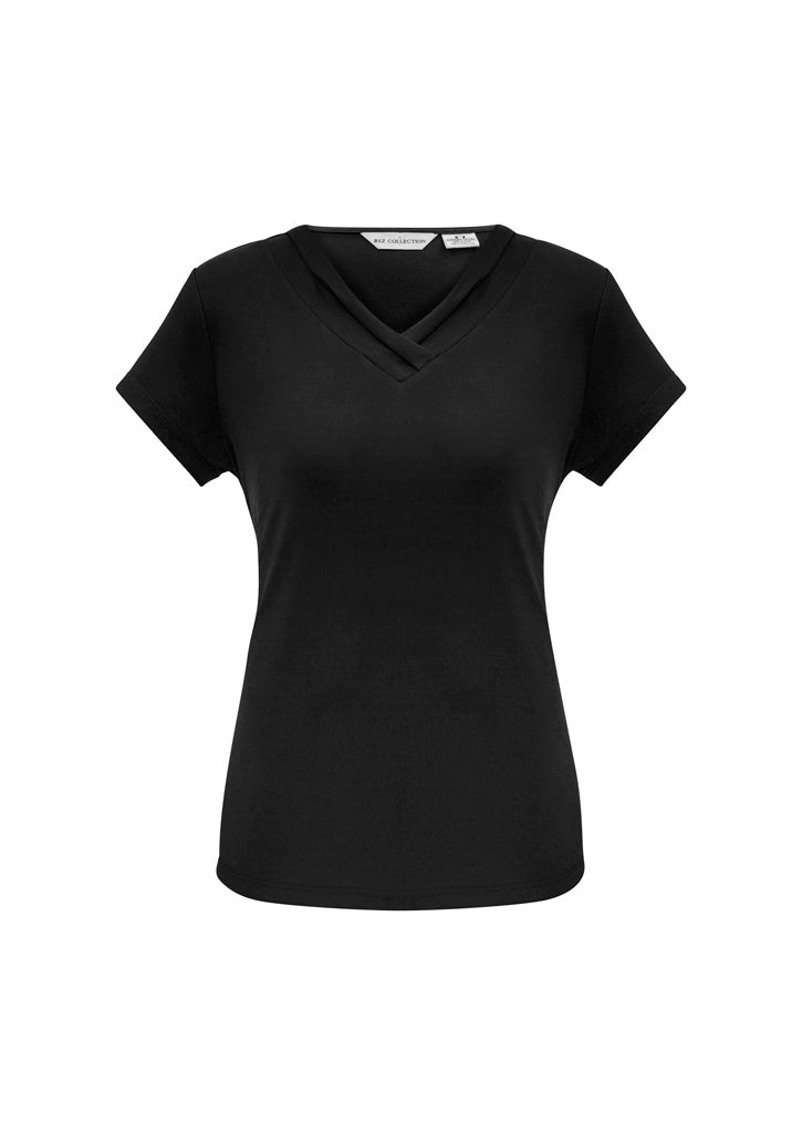 Lana Womens Short Sleeve Top - Black