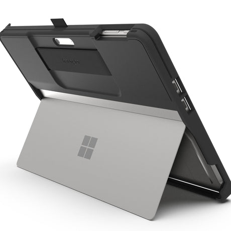 Kensington Blackbelt Case for Surface Pro 2022, featuring military-grade protection, secure lock compatibility, and versatile kickstand access.