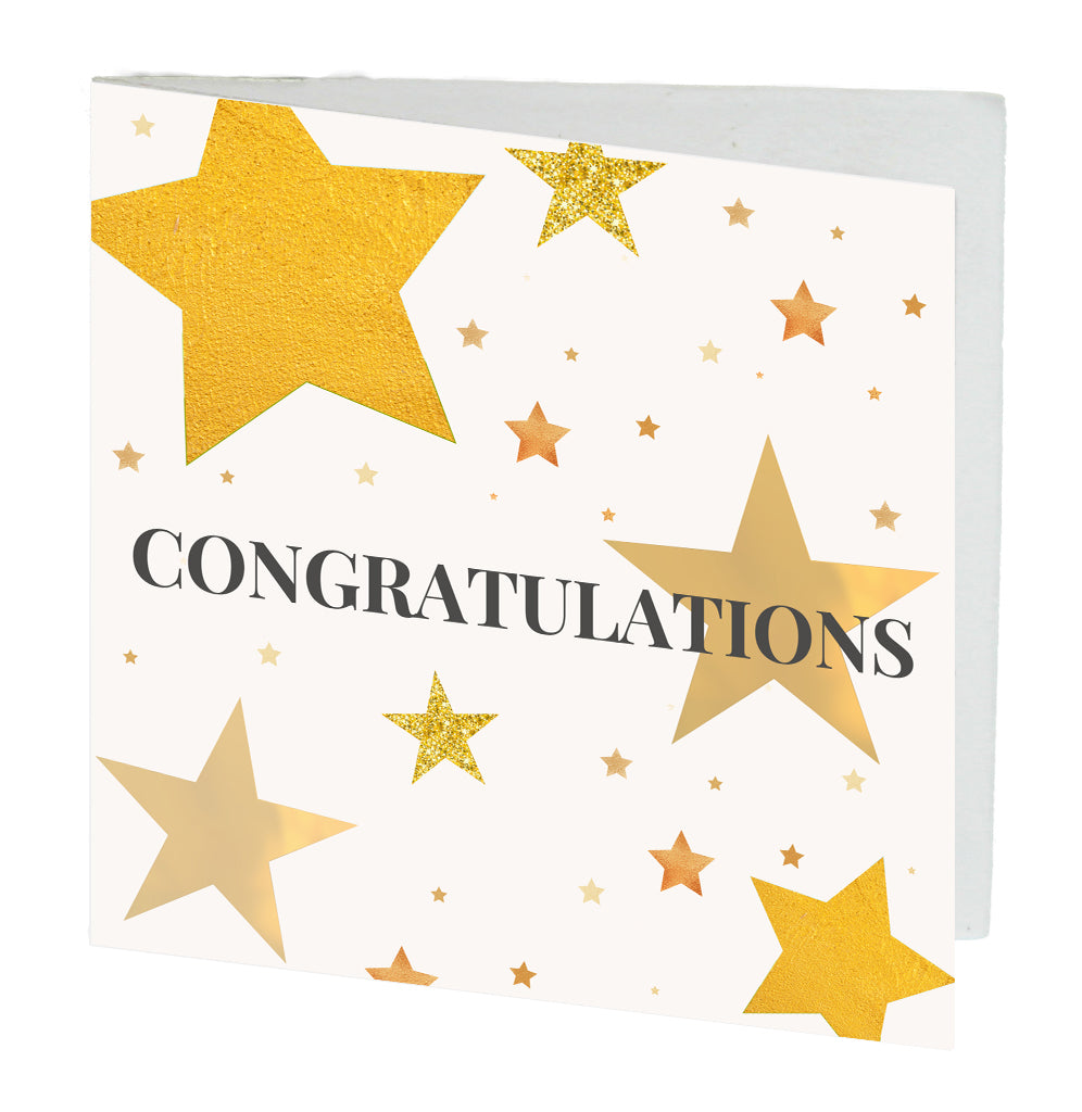 Gift Card Congratulations Stars Pack of 10 Envelopes included