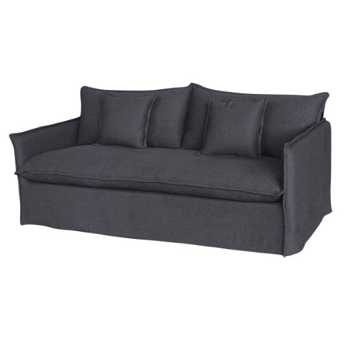 Slip Cover 2 Seat Sofa - Chantilly Charcoal (1.8 X 97cm X 89cm)
