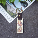 Bamboo Keyring Printed: Quilted Baby Kiwi Keyrings + Keychains
