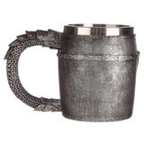 Decorative tankard shaped like a medieval helmet with chain mail, 16.5 cm, perfect for display or drinking.