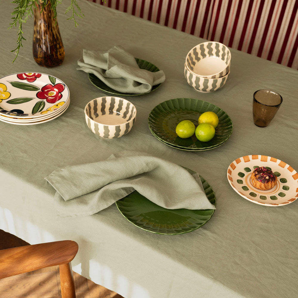 Linen 2pc Napkin Set 45x45cm Sage - BAMBURY