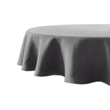 Linen Round Tablecloth 228cm Charcoal- Bambury