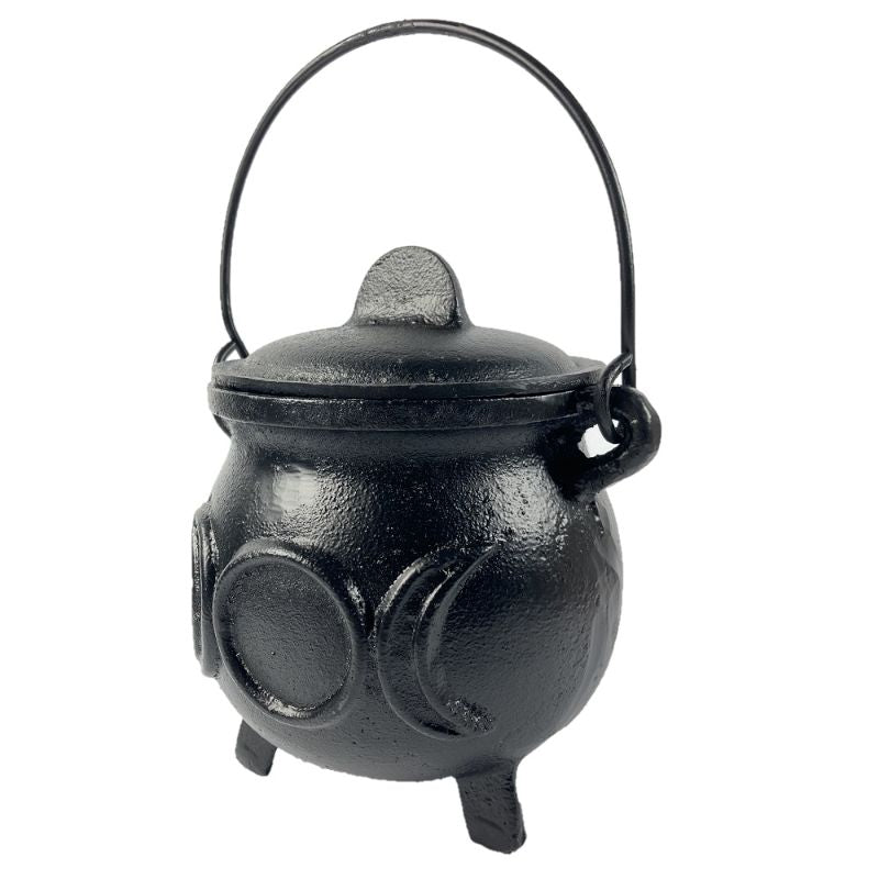 Incense Holder - Triple Moon Cast Iron Cauldron