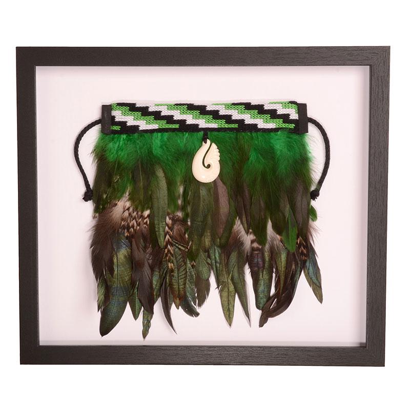 Framed Mini Korowai - Green