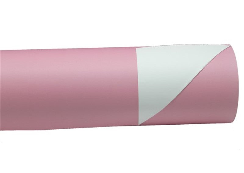 Two Colour Sided Kraft Roll - Dusky Pink