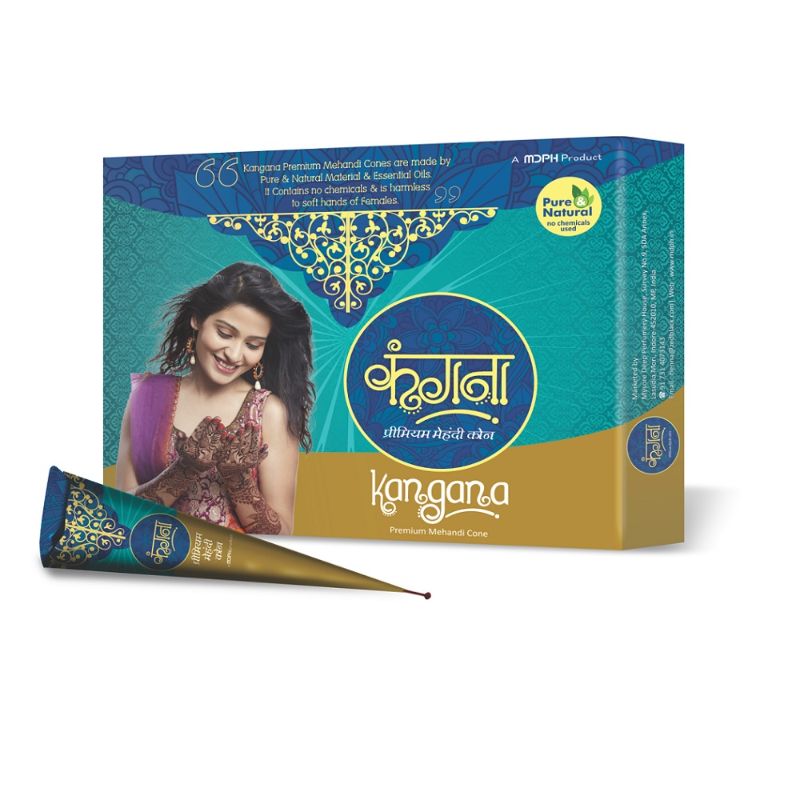 Kangana Premium Mehandi (Henna) cones - Pack of 12