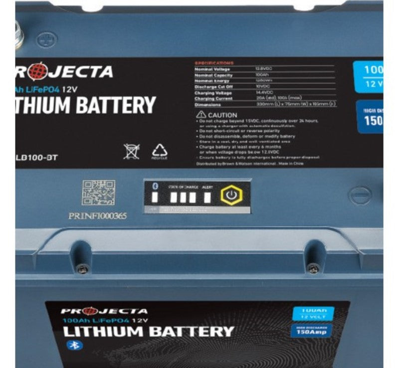 100AH 12V Lithium Battery with Bluetooth monitoring, perfect for high-demand applications like 4WDs and solar storage.