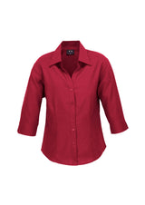 Oasis Womens 3/4 Sleeve Shirt - Cherry