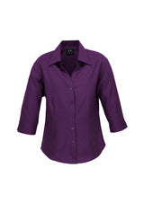 Oasis Womens 3/4 Sleeve Shirt - Grape