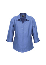 Oasis Womens 3/4 Sleeve Shirt - Mid Blue