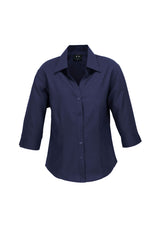 Oasis Womens 3/4 Sleeve Shirt - Navy