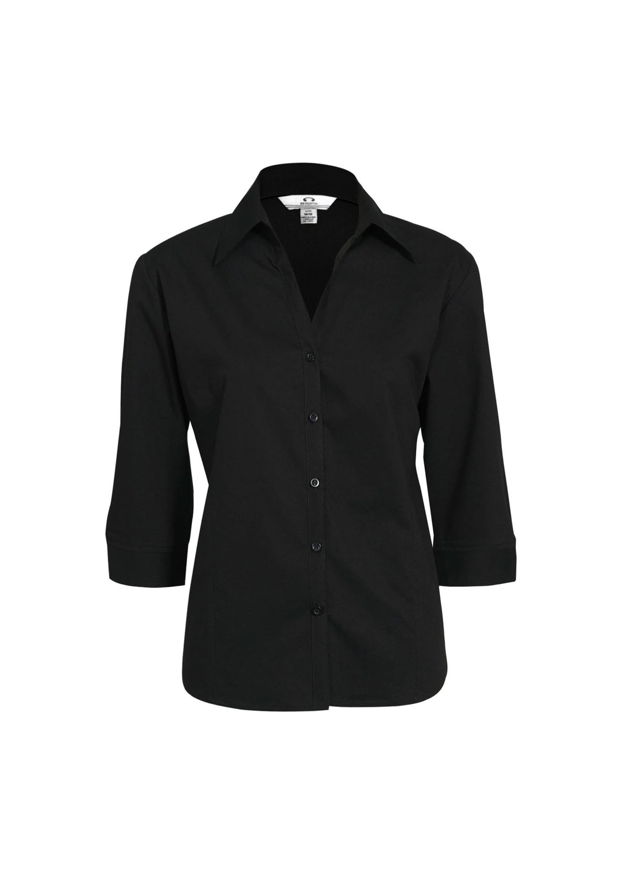 Metro Womens 3/4 Sleeve Shirt - Black