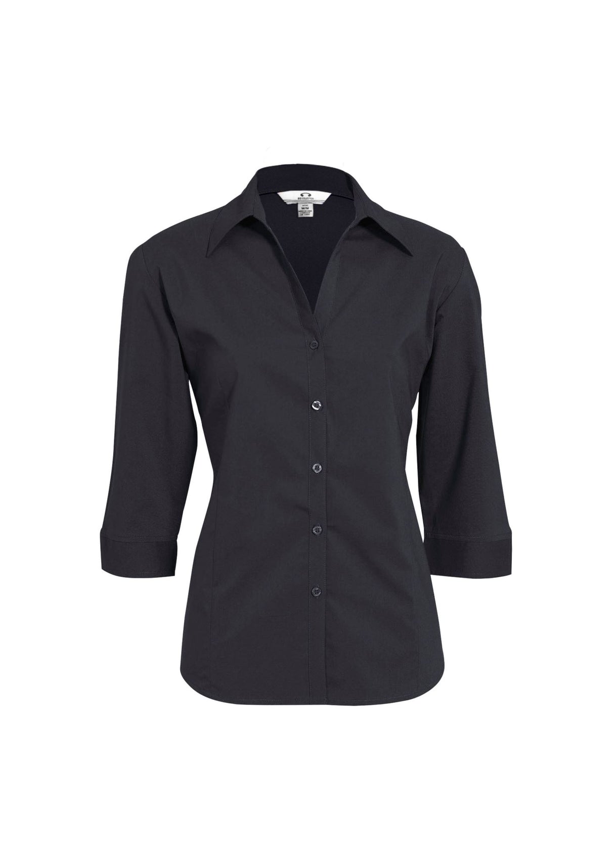 Metro Womens 3/4 Sleeve Shirt - Charcoal