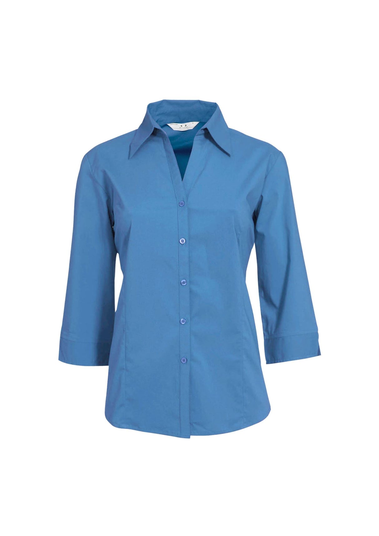 Metro Womens 3/4 Sleeve Shirt - Mid Blue