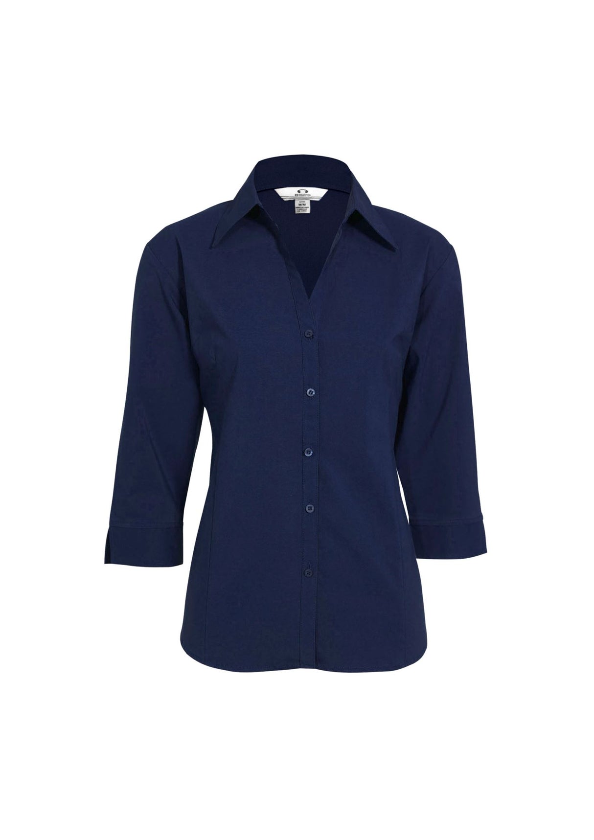 Metro Womens 3/4 Sleeve Shirt - Navy