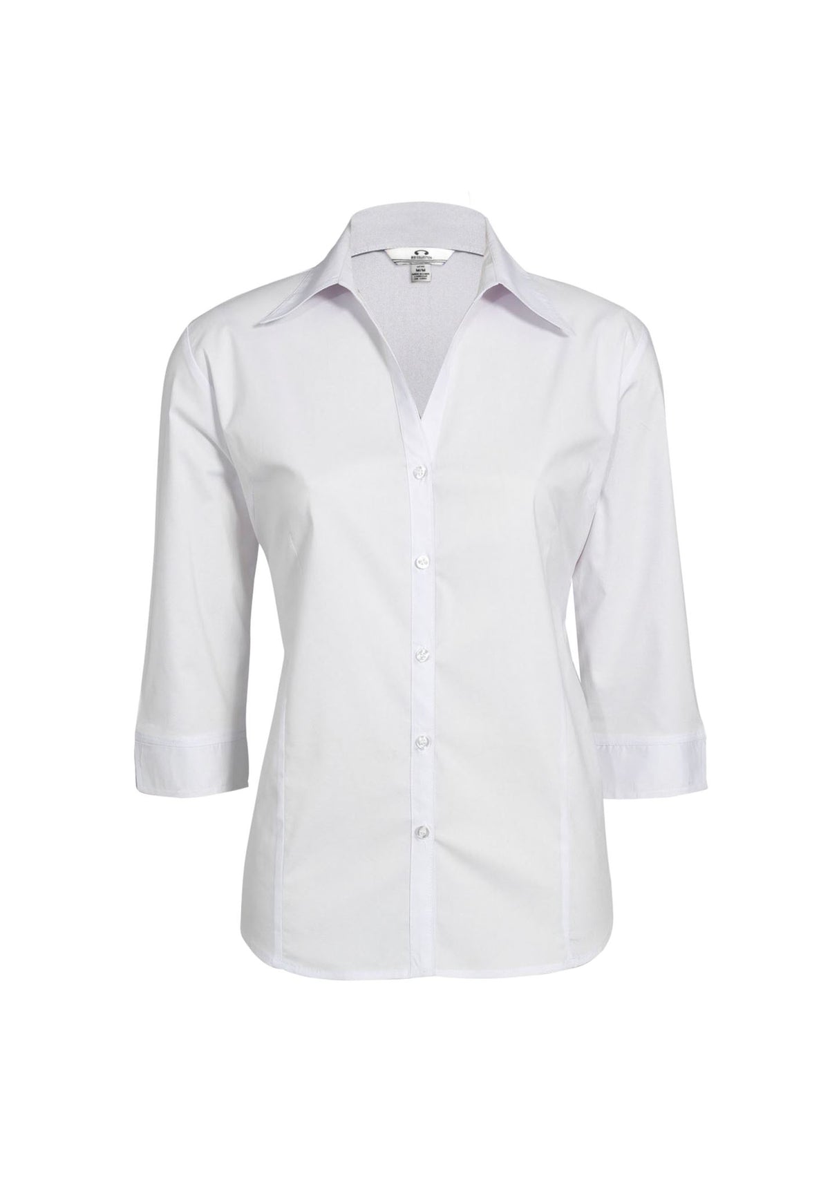 Metro Womens 3/4 Sleeve Shirt - White