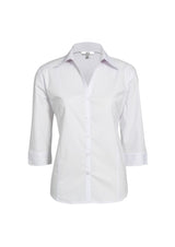 Metro Womens 3/4 Sleeve Shirt - White
